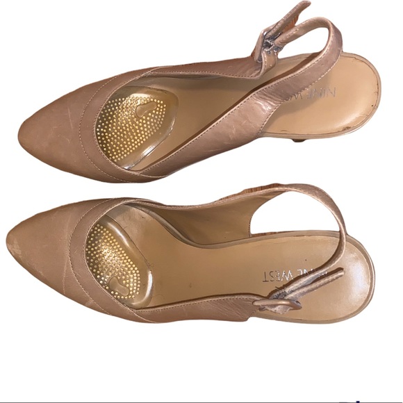 Size 10 Nine West Tan Leather 4” Heels - Picture 7 of 13